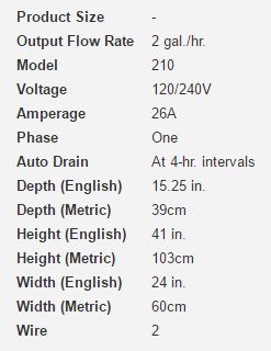 Barnstead a1085-C Water Distiller Specs