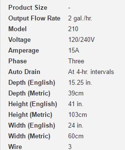 Barnstead a1085-C Water Distiller Specs